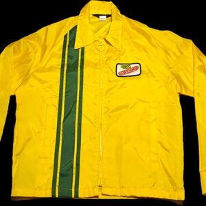 VTG 70s Swingster Dekalb Seed Corn Farming Advertising Windbreaker Jacket Sz M